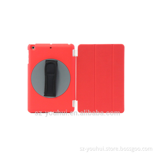 Wholesale Magic Hand Strap Holder 360 Degree Rotating Cover Leather Case with Auto Wake Up for iPad mini 1/2/3/4